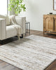 LIVABLISS Andorra Plus ARP-2301 Light Silver Area Rug Room Scene Feature