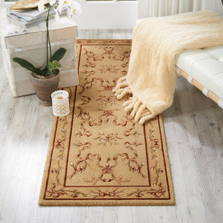 Nourison Ashton House AS10 Light Gold Area Rug Corner Image