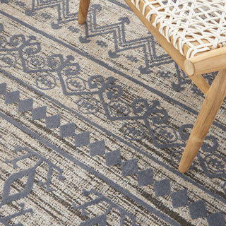 Nourison Asilah ASI03 Mocha/Charcoal Area Rug Corner Image