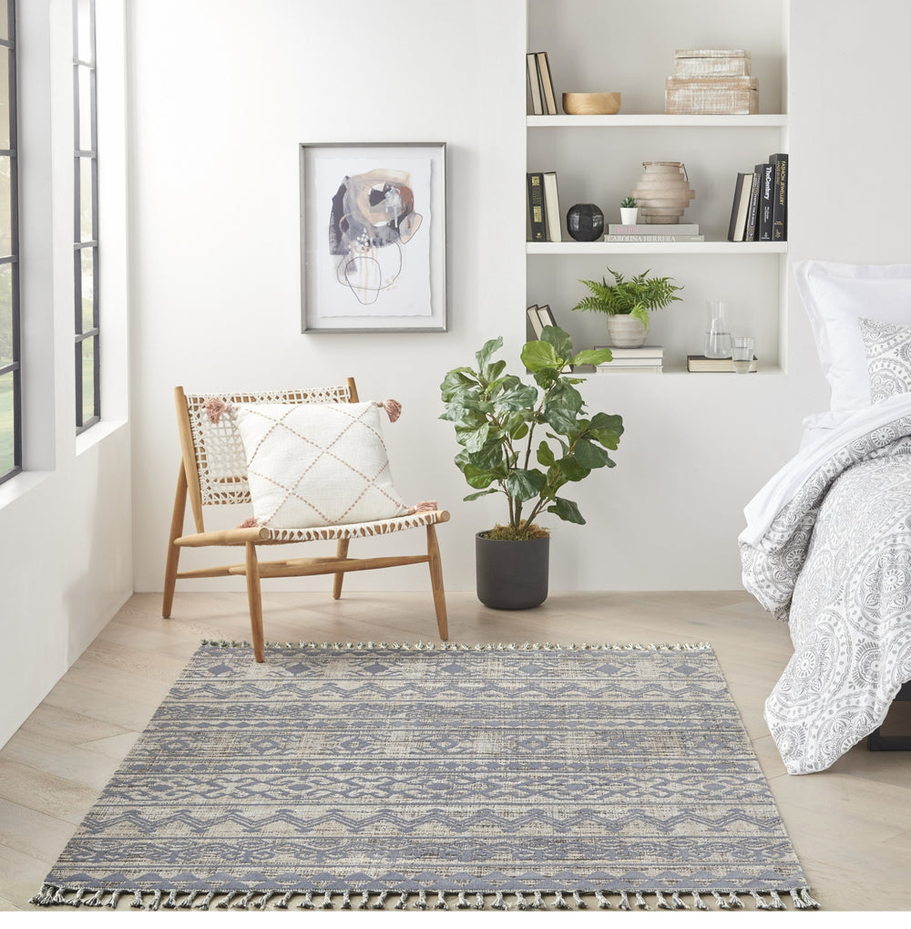 Nourison Asilah ASI03 Mocha/Charcoal Area Rug Room Image Feature