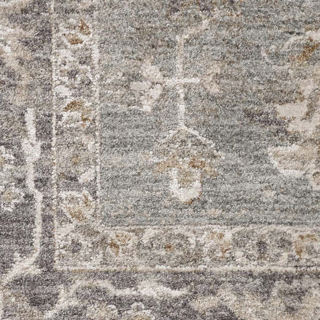 Nourison Asher ASR01 Blue Ivory Area Rug Corner Image