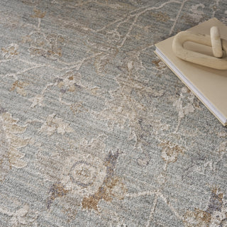 Nourison Asher ASR01 Blue Ivory Area Rug Texture Image