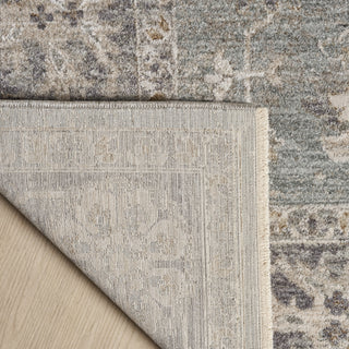 Nourison Asher ASR01 Blue Ivory Area Rug Corner Image