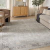 Nourison Asher ASR01 Blue Ivory Area Rug Corner Image