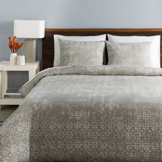 Surya Abstraction ASR-1001 Light Gray Bedding Style Shot Feature