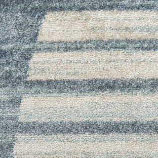 Nourison Astra Machine Washable ASW03 Blue Area Rug Corner Image