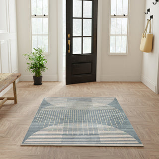 Nourison Astra Machine Washable ASW03 Blue Area Rug Swatch Image