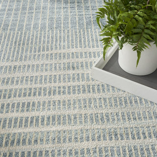 Nourison Astra Machine Washable ASW03 Blue Area Rug Texture Image