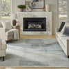 Nourison Astra Machine Washable ASW03 Blue Area Rug Swatch Image