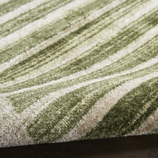 Nourison Astra Machine Washable ASW03 Ivory Olive Area Rug Detail Image