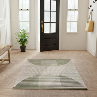 Nourison Astra Machine Washable ASW03 Ivory Olive Area Rug Room Scene 2