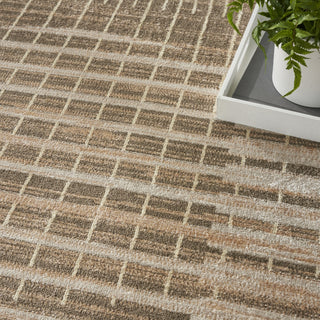 Nourison Astra Machine Washable ASW03 Latte Area Rug Corner Image