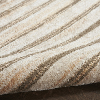 Nourison Astra Machine Washable ASW03 Latte Area Rug Corner Image