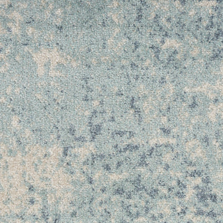 Nourison Astra Machine Washable ASW07 Blue Ivory Area Rug Swatch Image