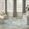 Nourison Astra Machine Washable ASW07 Blue Ivory Area Rug Room Image Feature