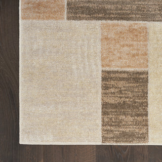 Nourison Astra Machine Washable ASW09 Beige Multicolor Area Rug Detail Image