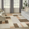 Nourison Astra Machine Washable ASW09 Beige Multicolor Area Rug Corner Image