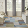 Nourison Astra Machine Washable ASW09 Blue Green Multi Area Rug Room Image Feature