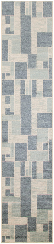 Nourison Astra Machine Washable ASW09 Blue Ivory Area Rug main image