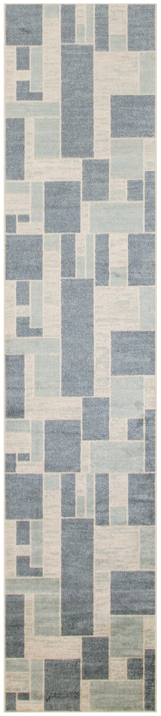 Nourison Astra Machine Washable ASW09 Blue Ivory Area Rug main image