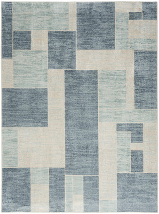 Nourison Astra Machine Washable ASW09 Blue Ivory Area Rug Main Image