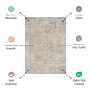 Nourison Astra Machine Washable ASW09 Blue Ivory Area Rug 
