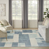 Nourison Astra Machine Washable ASW09 Blue Ivory Area Rug 