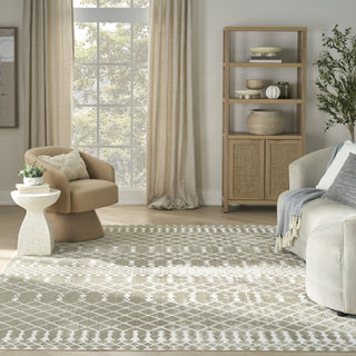 Nourison Astra Machine Washable ASW10 Sage Area Rug Swatch Image