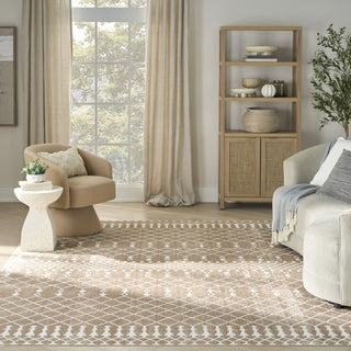 Nourison Astra Machine Washable ASW10 Taupe Area Rug Swatch Image
