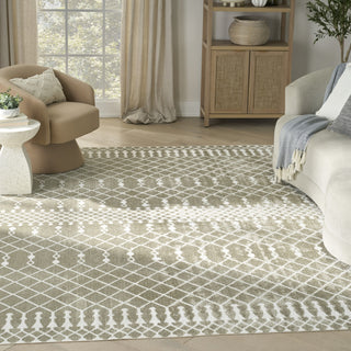 Nourison Astra Machine Washable ASW10 Sage Area Rug Corner Image