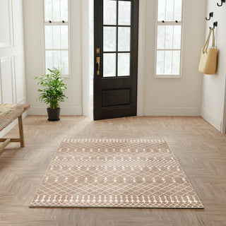 Nourison Astra Machine Washable ASW10 Taupe Area Rug Room Image Feature