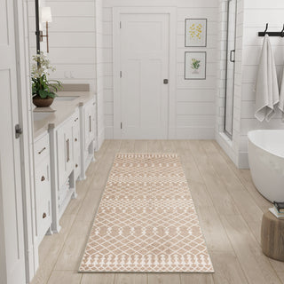 Nourison Astra Machine Washable ASW10 Taupe Area Rug Corner Image