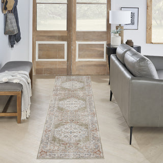 Nourison Astra Machine Washable ASW11 Sage Multi Area Rug Corner Image