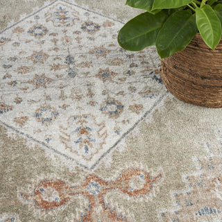 Nourison Astra Machine Washable ASW11 Sage Multi Area Rug Corner Image