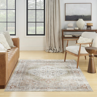 Nourison Astra Machine Washable ASW11 Sage Multi Area Rug Room Image Feature