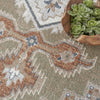 Nourison Astra Machine Washable ASW11 Sage Multi Area Rug Corner Image