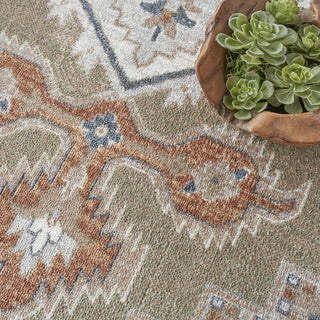 Nourison Astra Machine Washable ASW11 Sage Multi Area Rug Corner Image