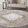 Nourison Astra Machine Washable ASW11 Sage Multi Area Rug Corner Image