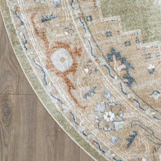 Nourison Astra Machine Washable ASW11 Sage Multi Area Rug Detail Image