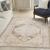 Nourison Astra Machine Washable ASW11 Beige Area Rug Corner Image