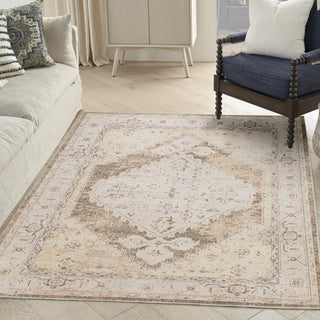 Nourison Astra Machine Washable ASW11 Beige Area Rug Corner Image