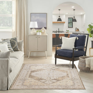 Nourison Astra Machine Washable ASW11 Beige Area Rug Room Image Feature