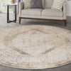 Nourison Astra Machine Washable ASW11 Beige Area Rug Corner Image