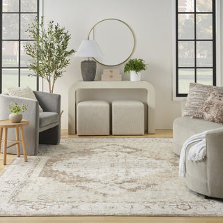 Nourison Astra Machine Washable ASW11 Beige Area Rug Room Image Feature
