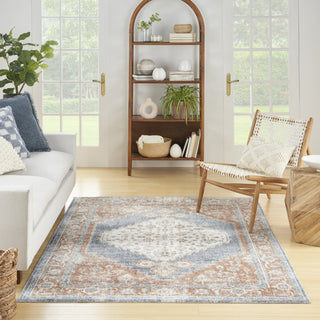 Nourison Astra Machine Washable ASW11 Denim Multicolor Area Rug Room Image Feature