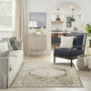 Nourison Astra Machine Washable ASW11 Ivory Green Area Rug Room Image Feature