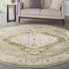 Nourison Astra Machine Washable ASW11 Ivory Green Area Rug Corner Image