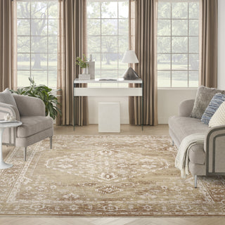 Nourison Astra Machine Washable ASW11 Rust Multicolor Area Rug Room Scene Feature