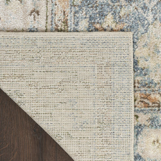 Nourison Astra Machine Washable ASW11 Silver Blue Area Rug Corner Image
