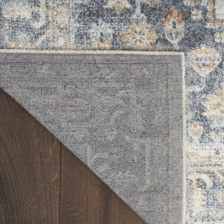 Nourison Astra Machine Washable ASW11 Grey Area Rug Backing Image